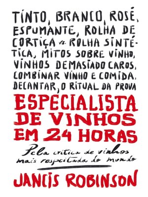 cover image of Especialista de Vinhos em 24 Horas